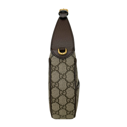 Gucci Schultertasche Ophidia GG Mini aus Canvas Braun / neuwertigt Gucci