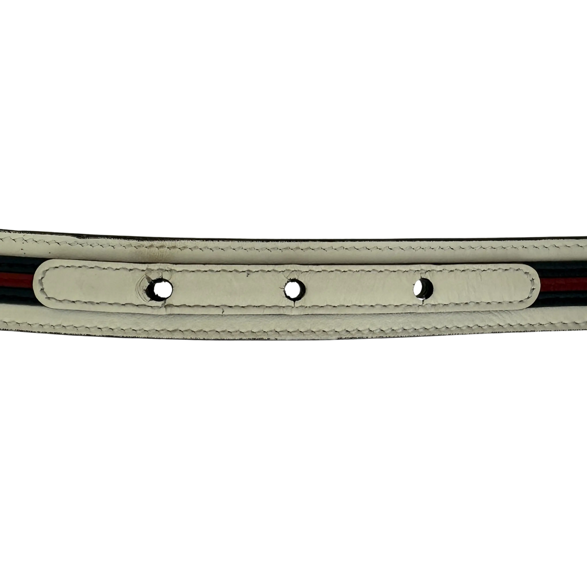 Gucci Torchon GG Sylvie Gürtel Weiß Navyblau Rot / gut Gucci
