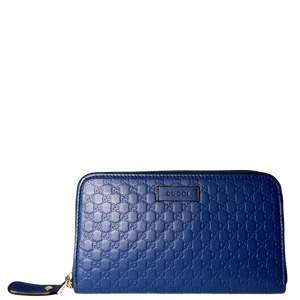 Gucci Micro Guccissima Portemonnee Blauw