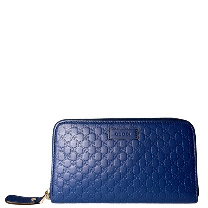 Gucci Micro Guccissima Geldbörse Blau / neuwertig Gucci