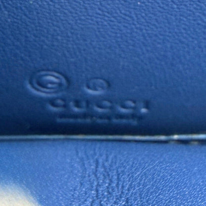 Gucci Micro Guccissima Geldbörse Blau / neuwertig Gucci