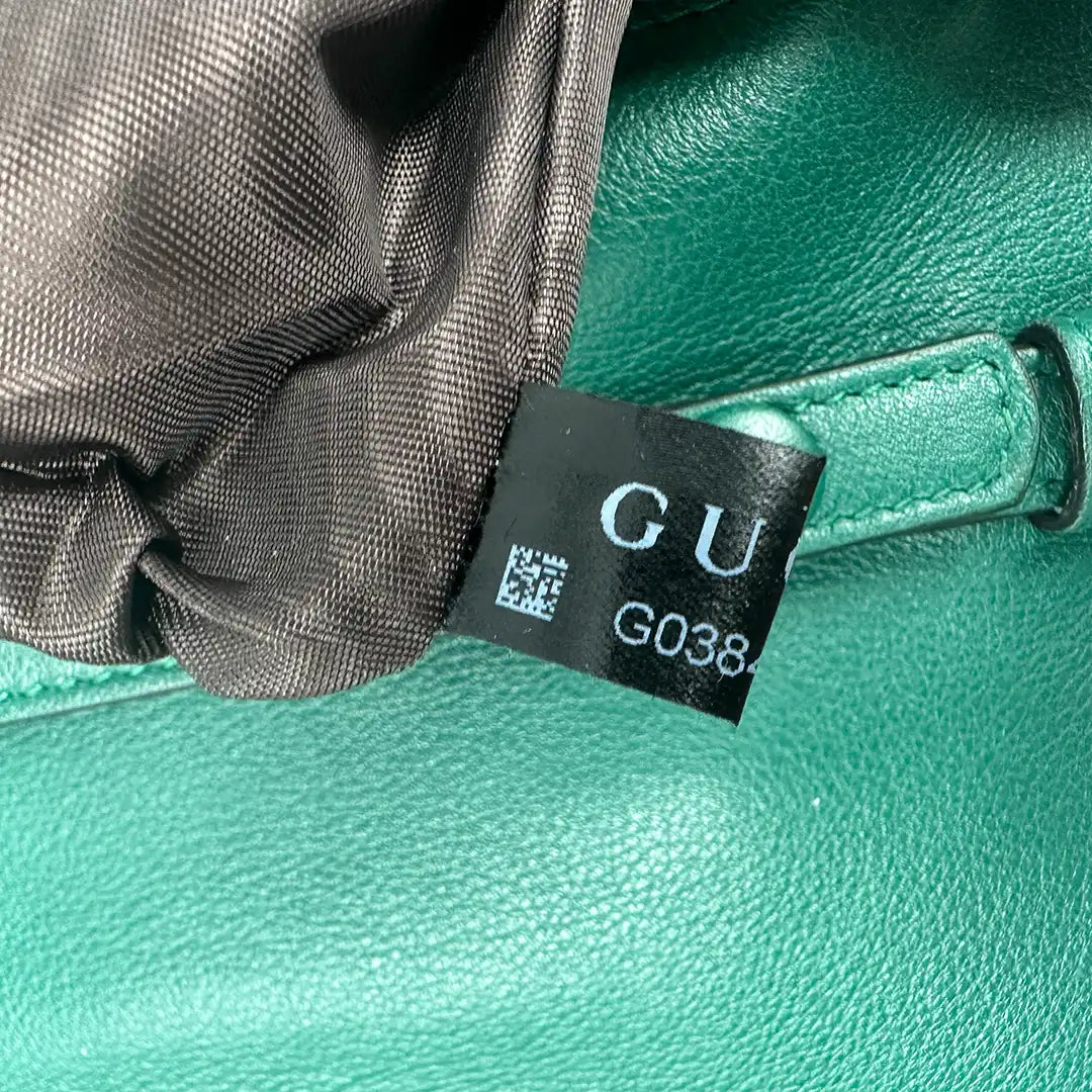 Gucci Blondie small grünes Leder Interlocking G Handtasche / sehr gut Gucci