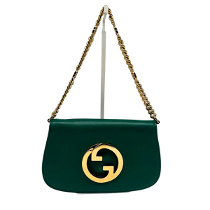 Gucci Blondie kleine groene leren Interlocking G handtas