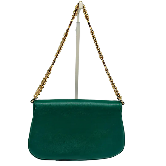 Gucci Blondie small grünes Leder Interlocking G Handtasche / sehr gut Gucci