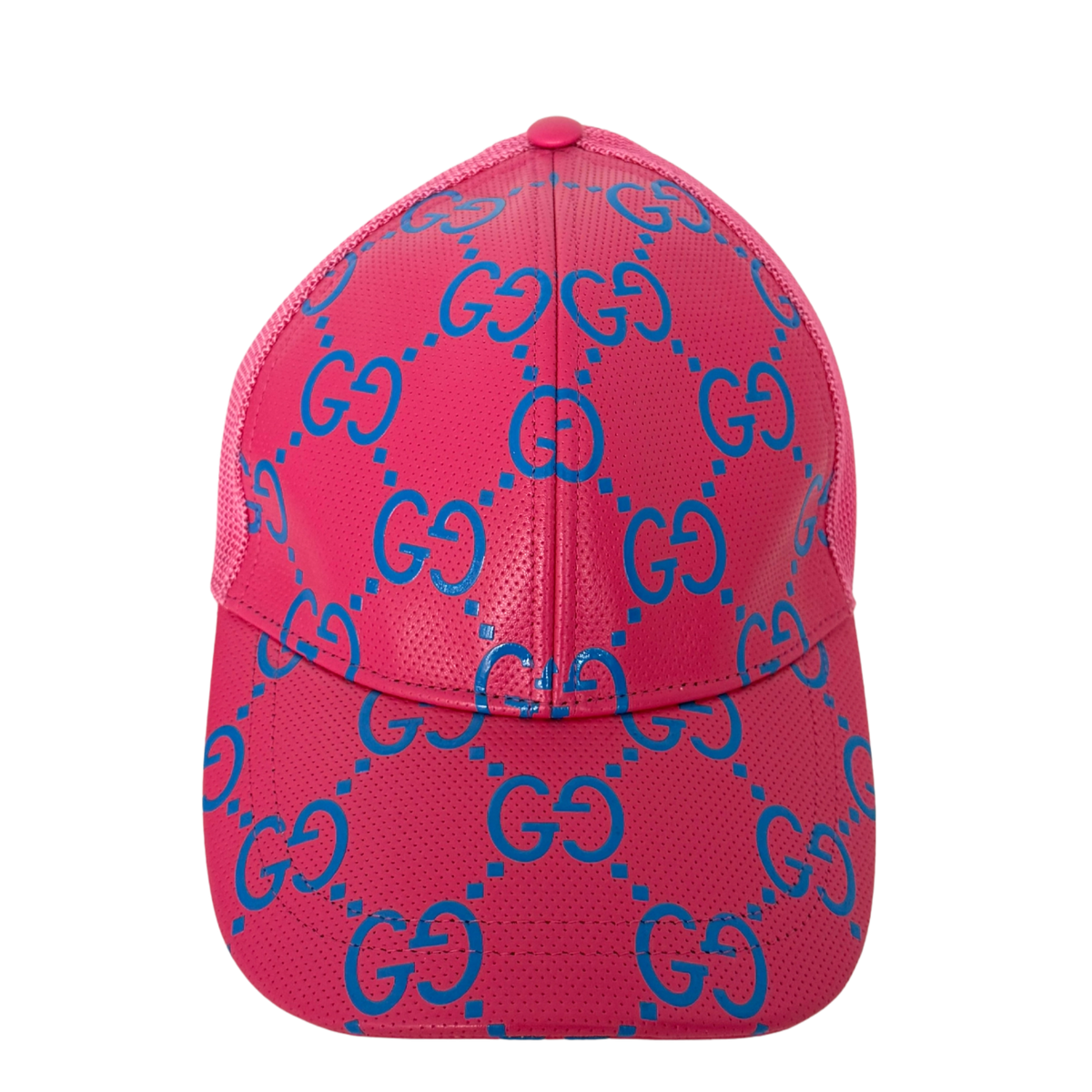 Gucci GG Cap Monogram Pink Blau  / sehr gut Gucci