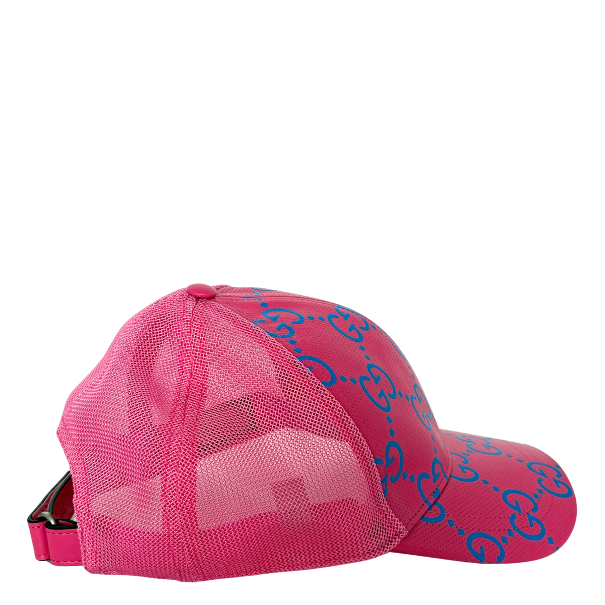Gucci GG Cap Monogram Pink Blau  / sehr gut Gucci