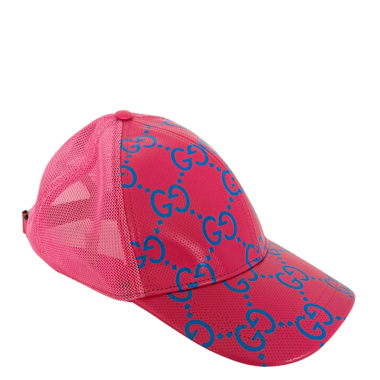 Gucci GG Cap Monogram Pink Blau  / sehr gut Gucci
