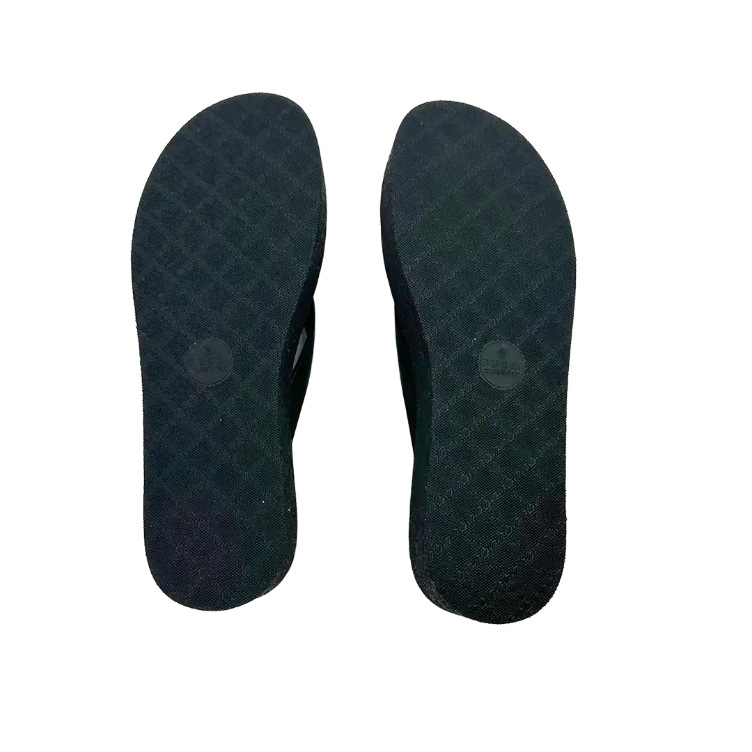 Gucci FlipFlops mit GG Emblem und Chevron Muster Größe 38 / ungetragen Gucci