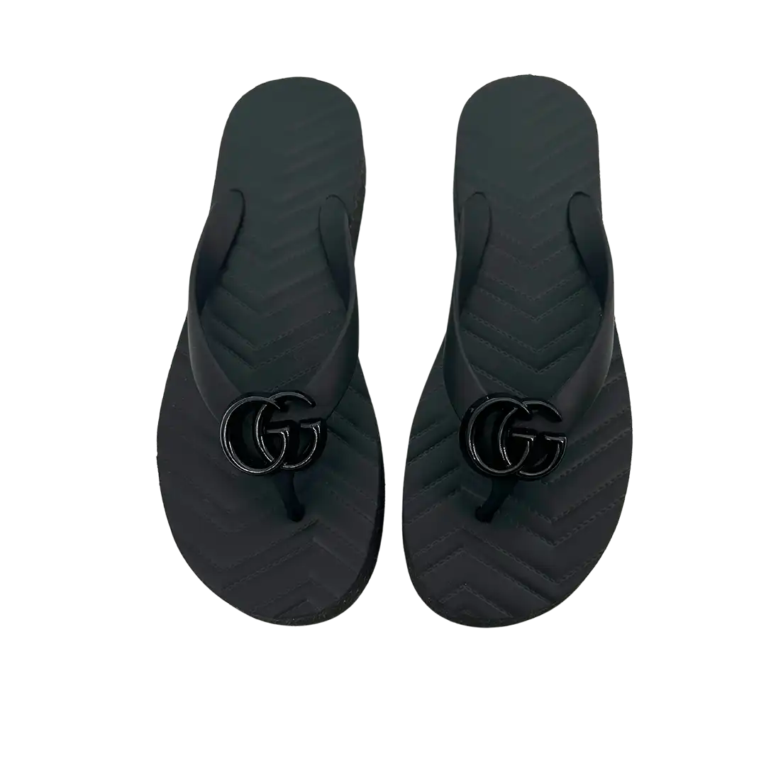 Gucci FlipFlops mit GG Emblem und Chevron Muster Größe 38 / ungetragen Gucci