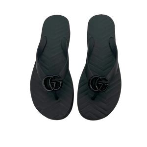 Gucci Flip-flops met GG-embleem en chevronpatroon maat 38