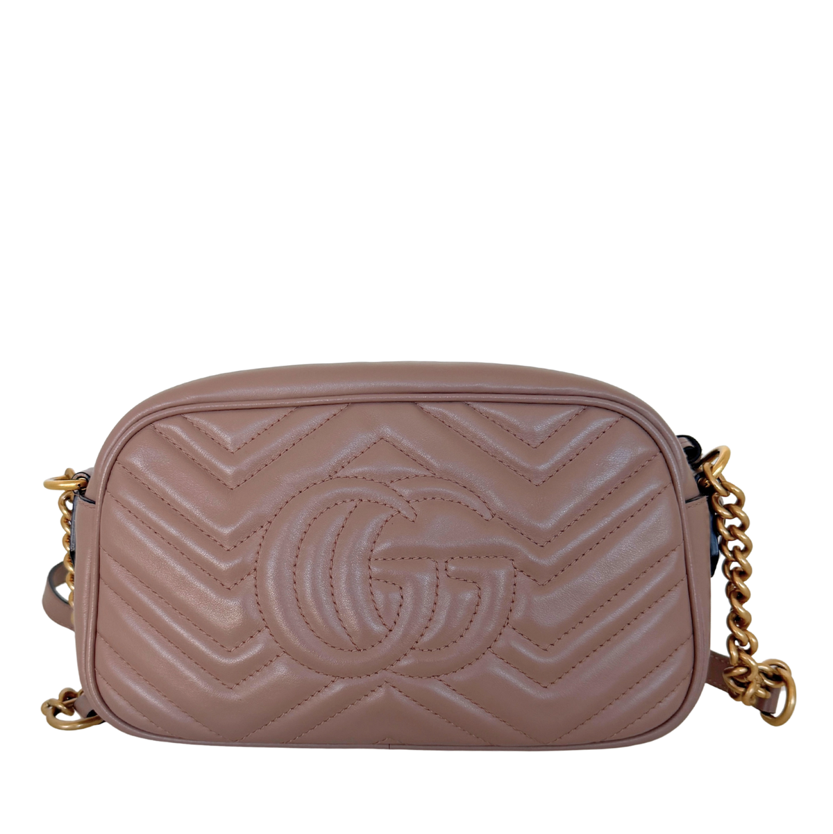 Gucci GG Marmont Camerabag klein Puderrosa Leder / sehr gut Gucci