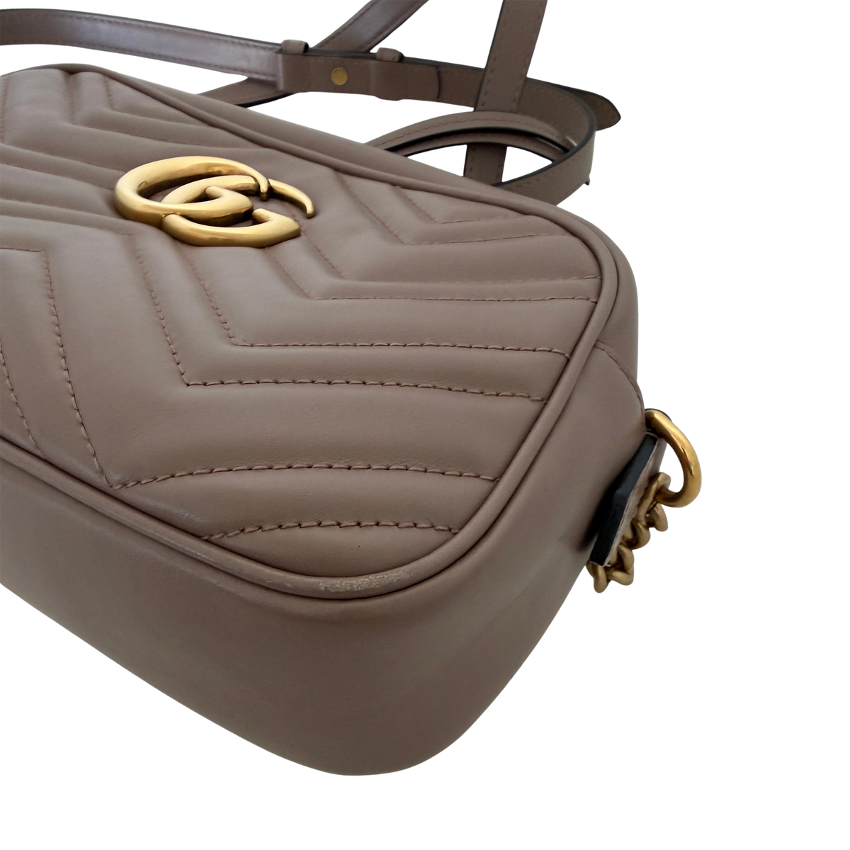 Gucci GG Marmont Camerabag klein Puderrosa Leder / sehr gut Gucci