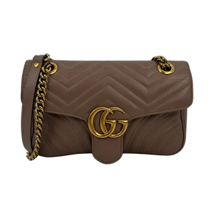Gucci GG Marmont Kleine nude/beige handtas