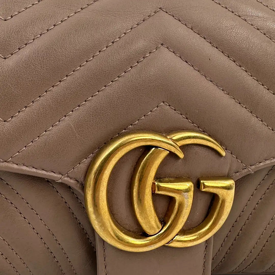 Gucci GG Marmont Small nude /beige Handtasche / akzeptabel Gucci