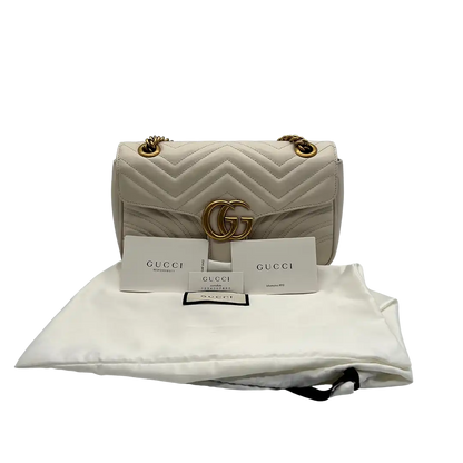 Gucci GG Marmont Small Matelasse off white/ sehr gut Gucci