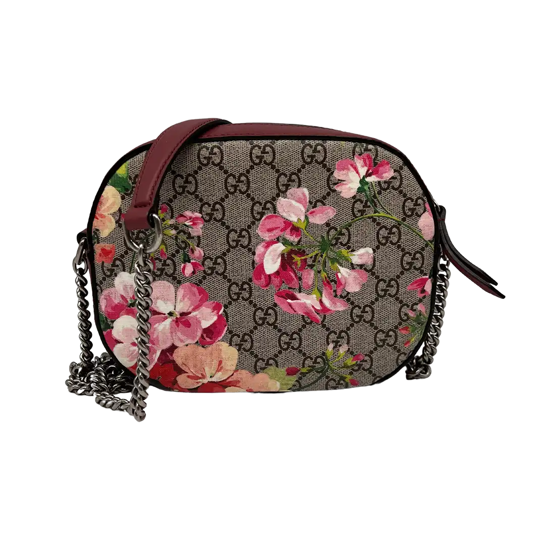 Gucci GG Supreme Blooms Mini Chain Umhängetasche / sehr gut Gucci