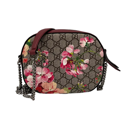 Gucci GG Supreme Blooms Mini Chain Umhängetasche / sehr gut Gucci