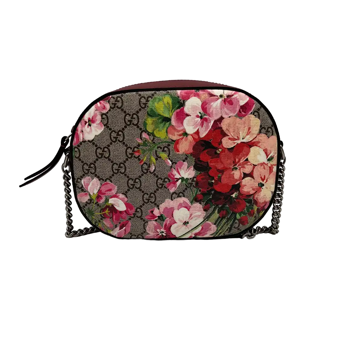 Gucci GG Supreme Blooms Mini Chain Umhängetasche / sehr gut Gucci