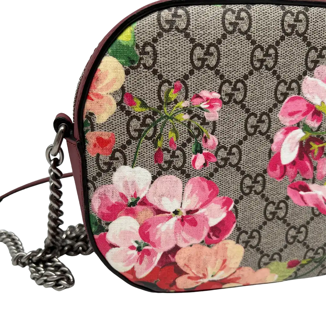 Gucci GG Supreme Blooms Mini Chain Umhängetasche / sehr gut Gucci