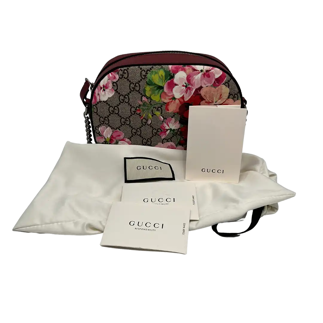Gucci GG Supreme Blooms Mini Chain Umhängetasche / sehr gut Gucci