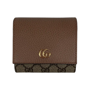 Gucci GG Supreme leer dubbele G portemonnee 598587
