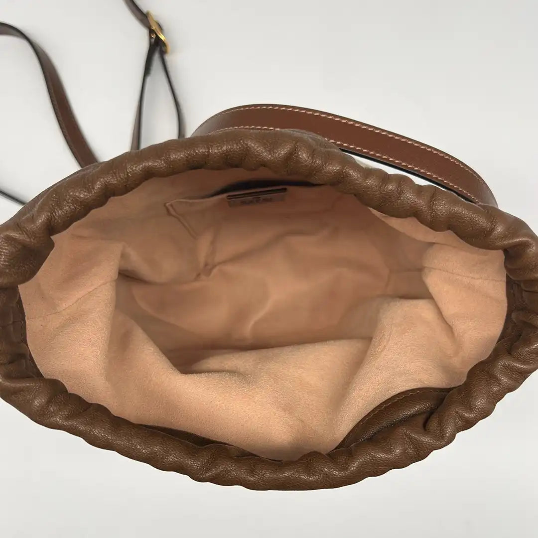 Gucci GG Supreme 1955 Horsebit Bucket Bag braun beige / sehr gut Gucci