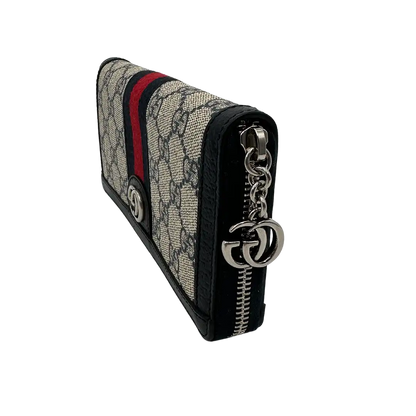 GUCCI Ophidia GG-Supreme Geldbörse mit umlaufendem Reißverschluss / sehr gut Gucci