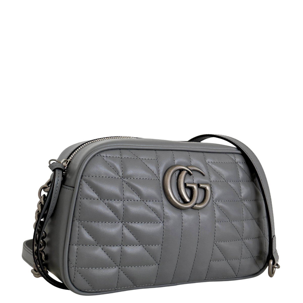 Gucci GG Marmont Umhängetasche Grau / sehr gut Gucci