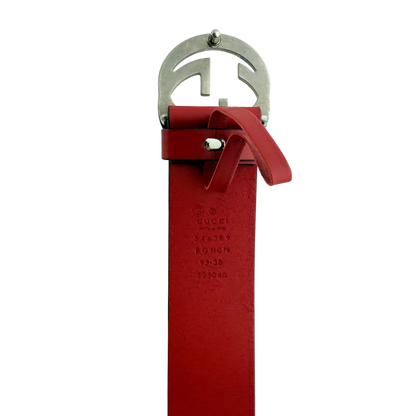 Gucci Interlocking GG Gürtel Rot / sehr gut Gucci