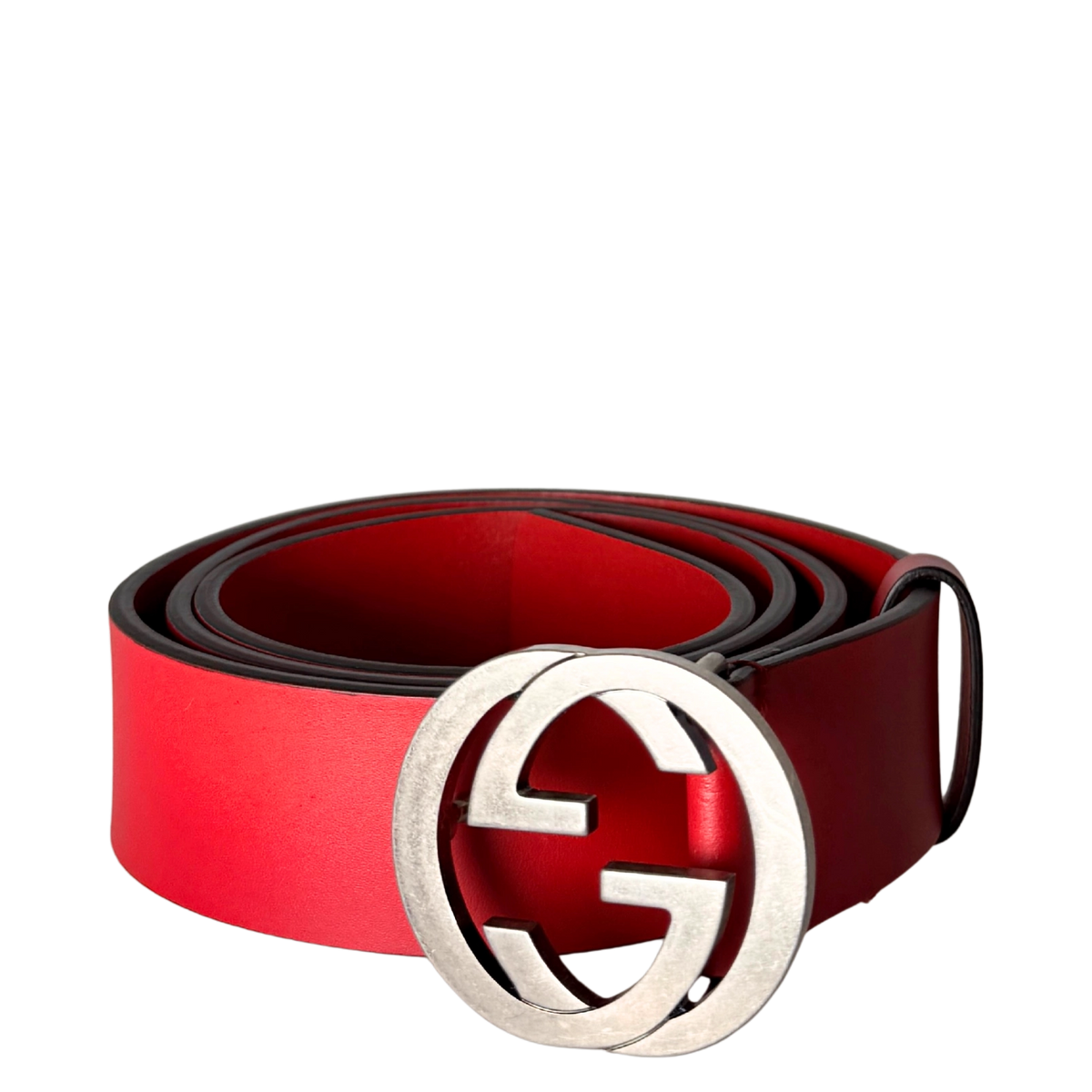 Gucci Interlocking GG Gürtel Rot / sehr gut Gucci
