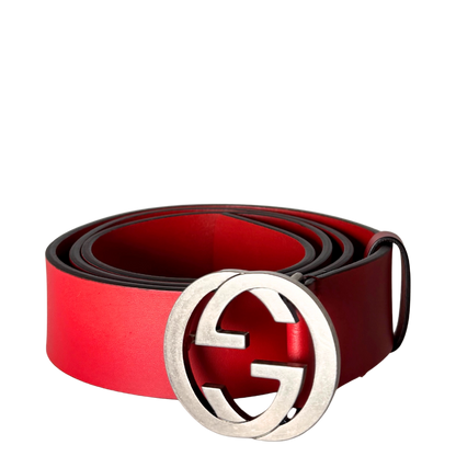 Gucci Interlocking GG Gürtel Rot / sehr gut Gucci