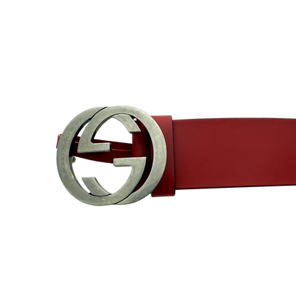 Gucci Interlocking GG Gürtel Rot / sehr gut Gucci