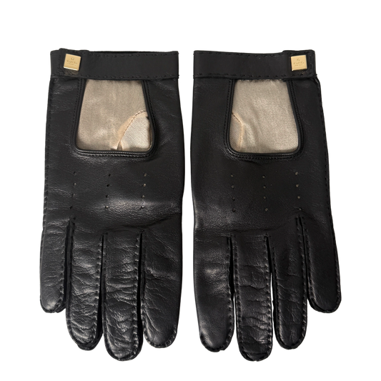 Gucci Lederhandschuhe Größe 8 1/2 Schwarz / neuwertig Gucci