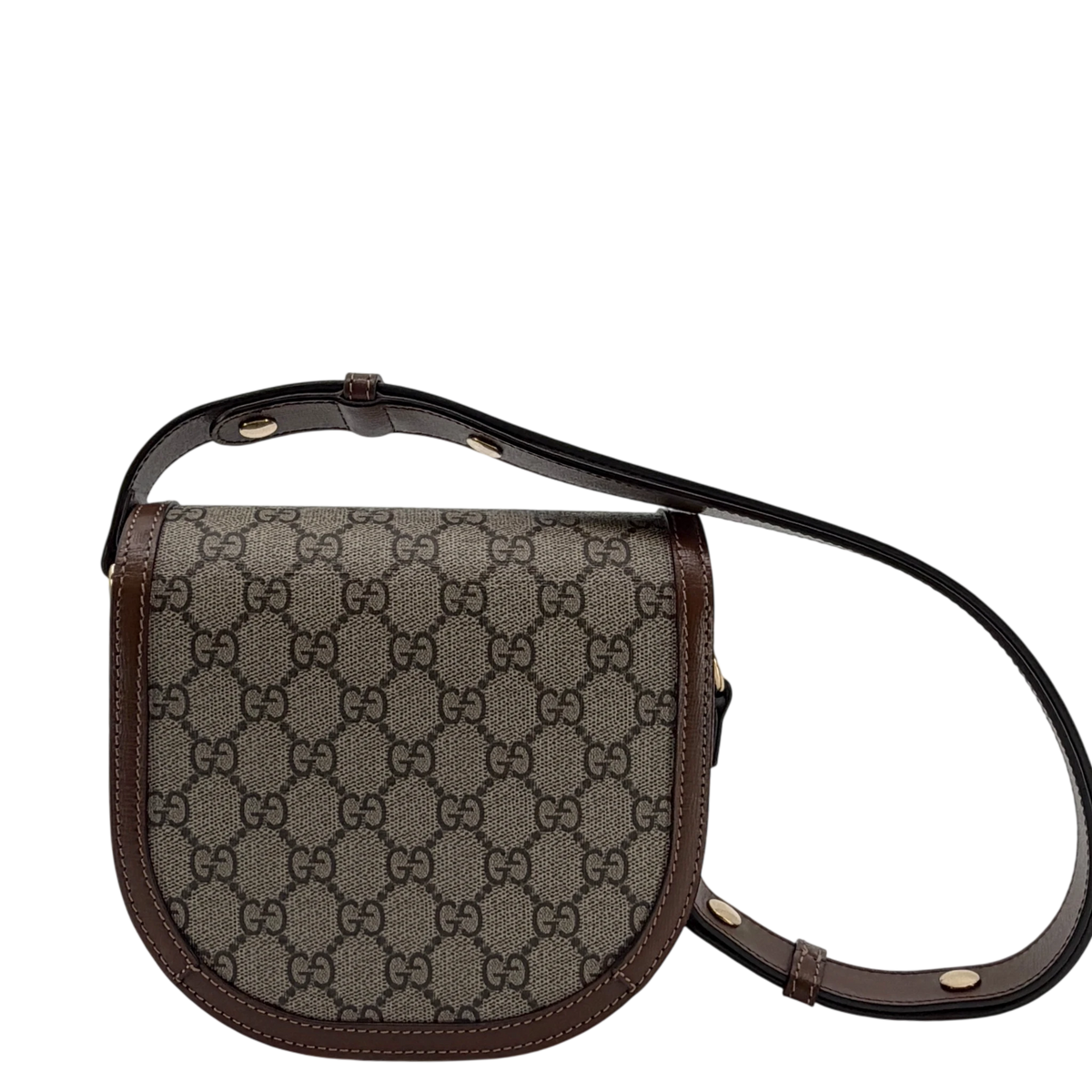 Gucci Horsebit 1955 Mini Rounded GG Supreme Canvas Beige Braun Gold – Ansicht 3