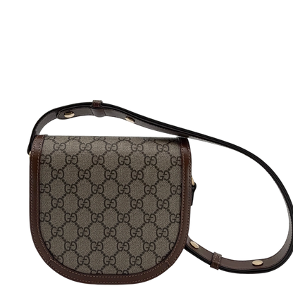 Gucci Horsebit 1955 Mini Rounded GG Supreme Canvas Beige Braun Gold – Ansicht 3