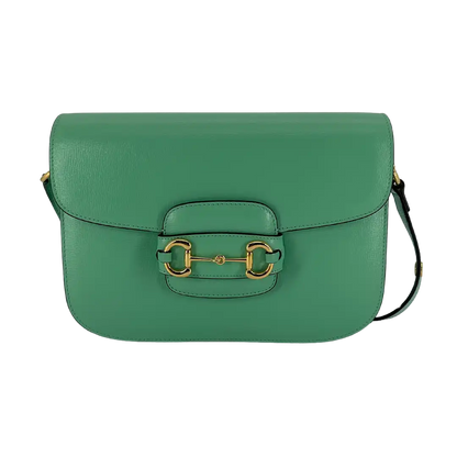 Gucci 1955 Schultertasche Horsebit grün / sehr gut Gucci