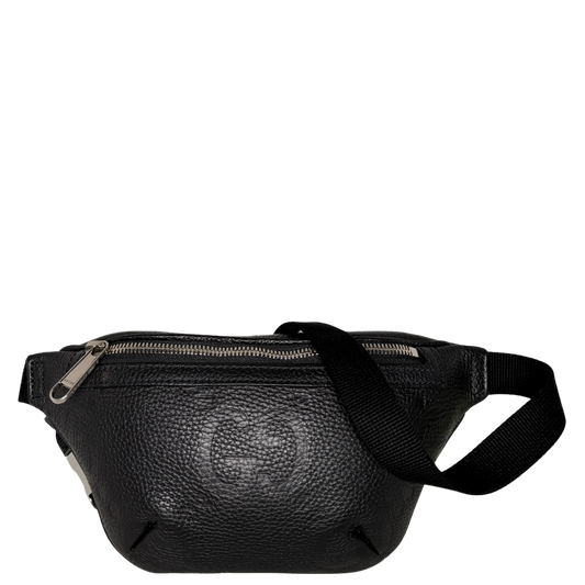 Gucci Kleine Gürteltasche mit Jumbo GG Schwarz / sehr gut Gucci