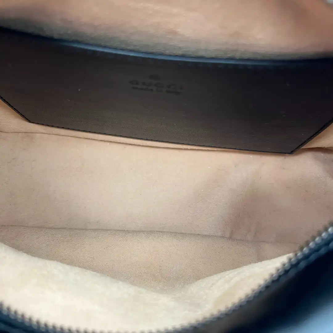 Gucci GG Marmont Kamera-Schultertasche schwarz / neuwertig Echtheitscheck