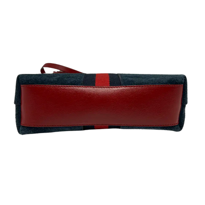 Gucci Marmont Ophidia Blue Suede Red Wildleder GG Crossbody Tasche / sehr gut Gucci