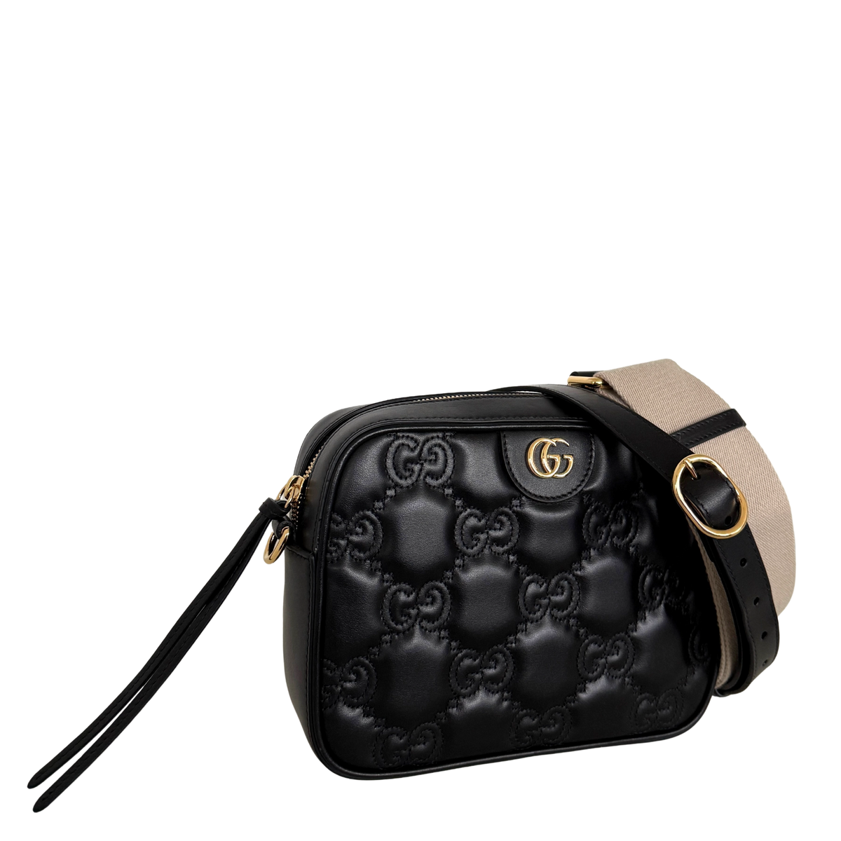 Gucci GG Matelassé Umhängetasche Schwarz / sehr gut Gucci