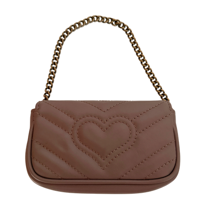 Gucci GG Marmont Matelasse Micro Bag Dusty Pink / neuwertig Gucci