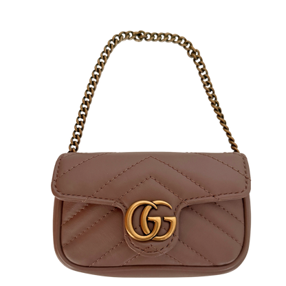 Gucci GG Marmont Matelasse Micro Bag Dusty Pink / neuwertig Gucci