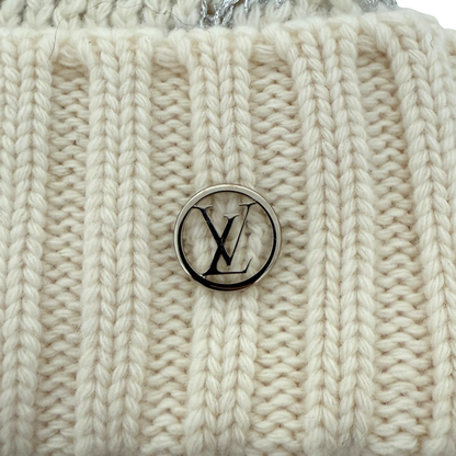 Louis Vuitton Strickmütze Beanie Beige  / sehr gut Louis Vuitton