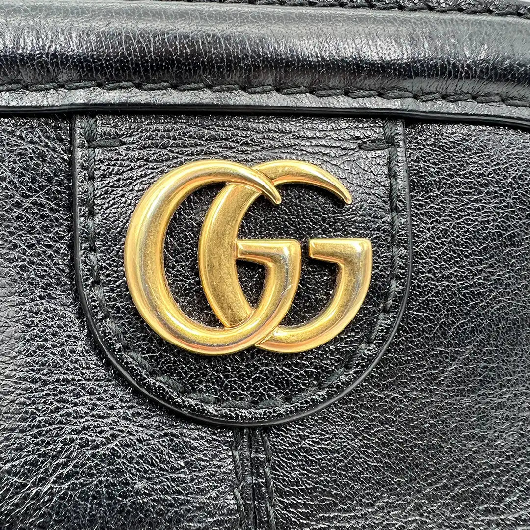 Gucci Rebelle  GG Marmont Schultertasche schwarz / gut Gucci