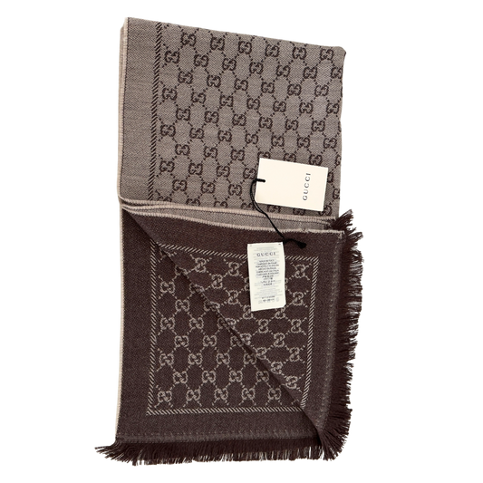 Gucci Schal aus Wolle Braun / ungetragen Gucci