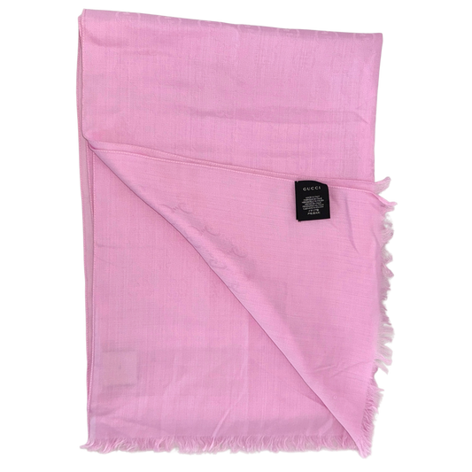 Gucci Schal aus Wolle und Seide Rosa / sehr gut Gucci