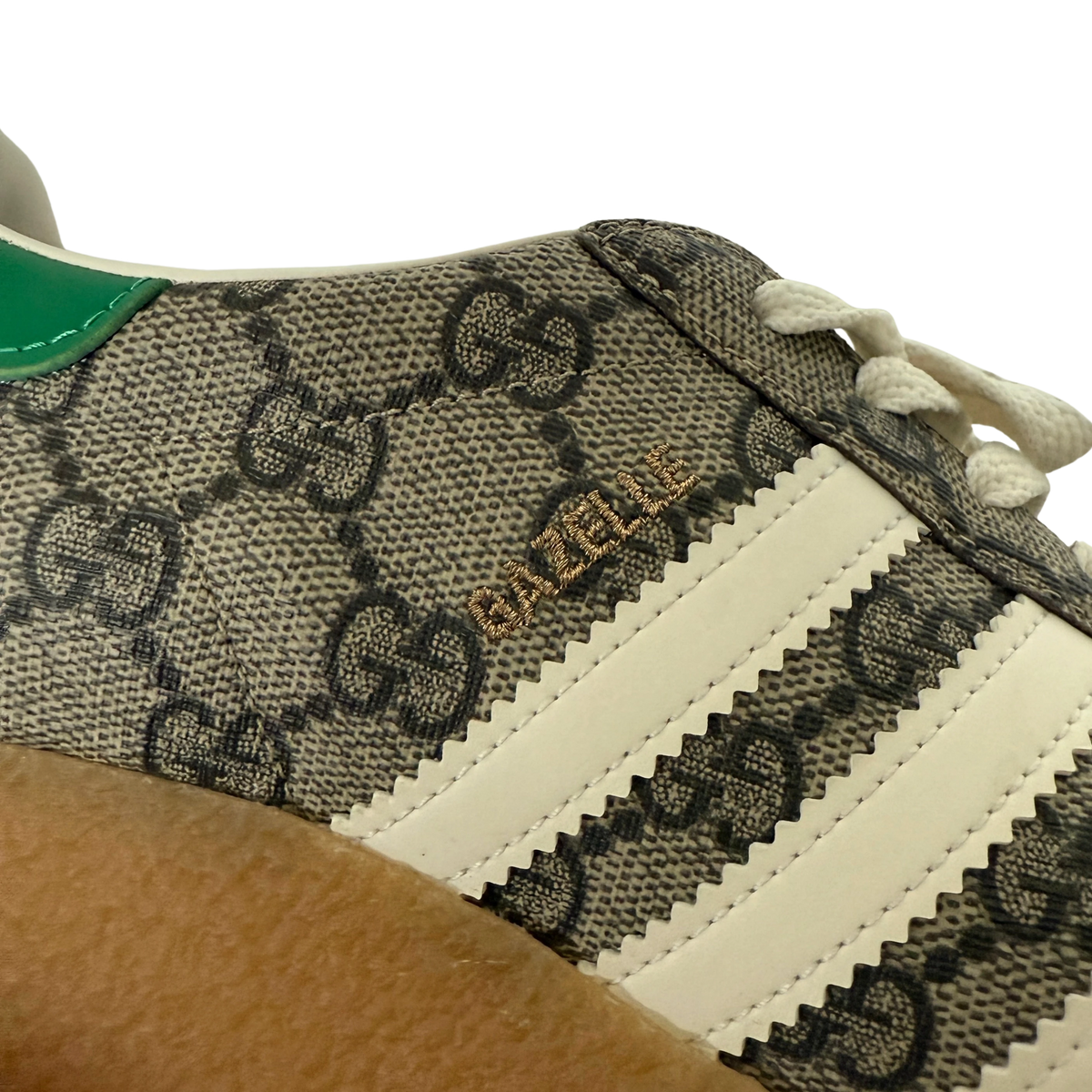 Adidas x Gucci Gazelle Wedge Beige GG Monogram Größe 38 Braun / sehr gut Gucci