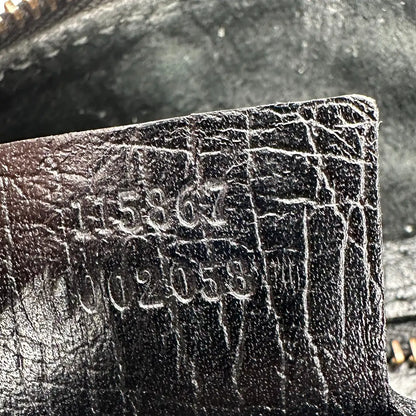 Gucci Horsebit Hobo Bag Ostrich Straußenleder schwarz / neuwertig Gucci