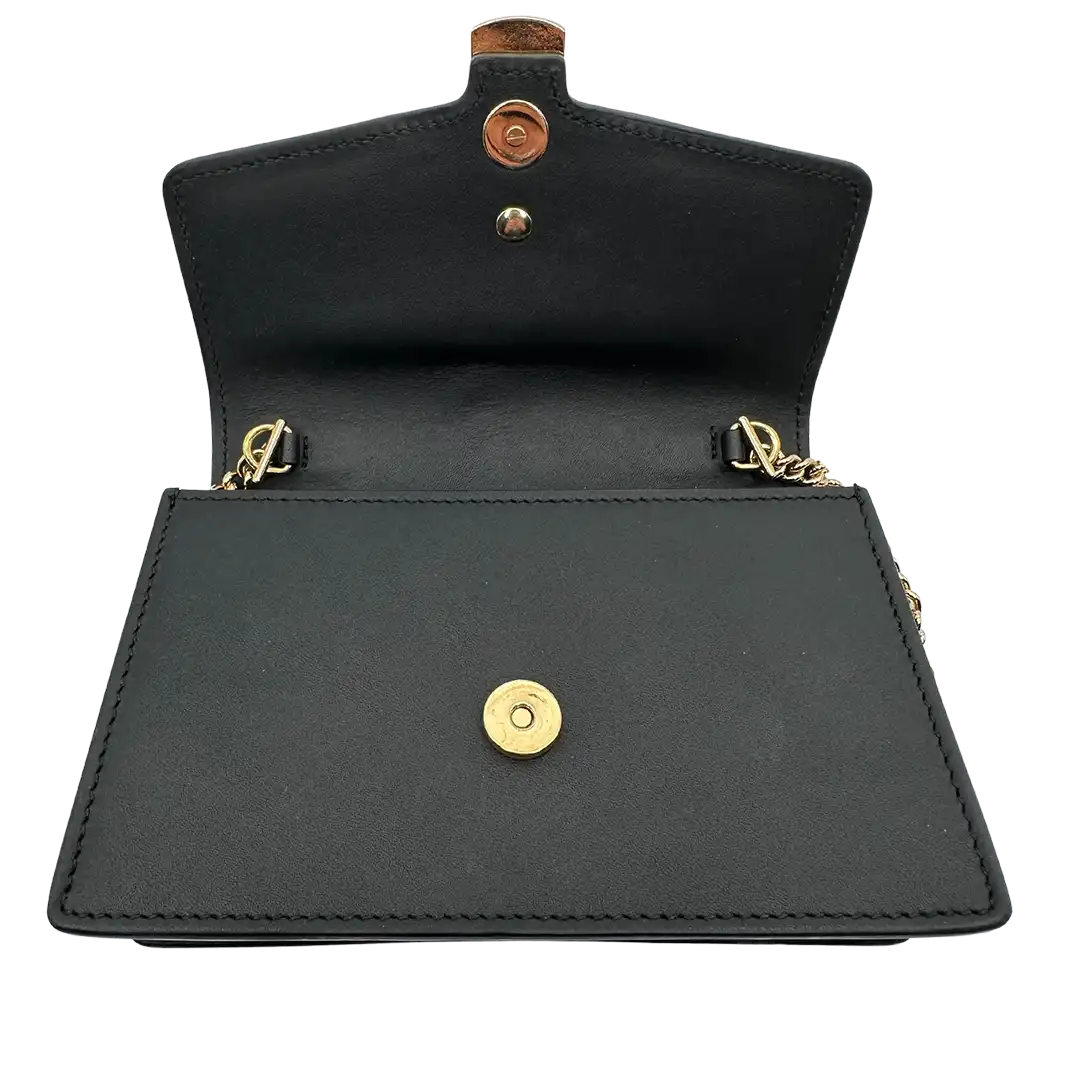 Gucci Super Mini Sylvie Chain Schultertasche Leder / sehr gut Gucci