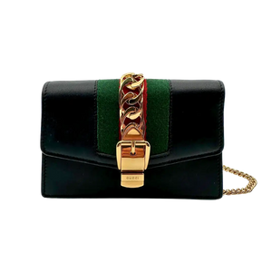 Gucci Super Mini Sylvie Chain Schoudertas Leer